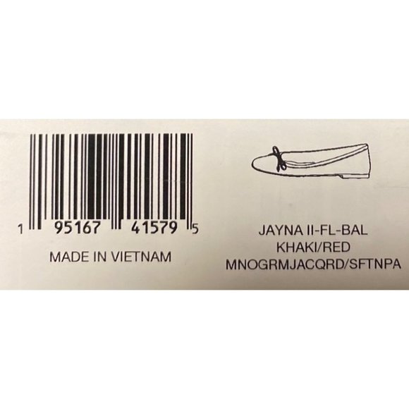 Lauren Ralph Lauren Jayna II Monogram Jacquard Ballet Flat Size 7.5 NIB - Picture 3 of 3